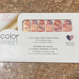 Color Street Pink Peach Sunset Gradient Press-On Nail Strips